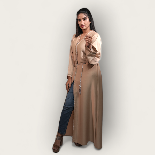 Luxury Golden Kimono Abaya - Image 5